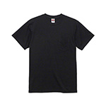 5.6オンスベストセラー生地ポケット付Tシャツ　ユナイテッドアスレ0002 ブラック