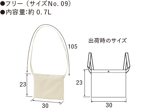 キャンバス＝すこし薄手の帆布地素材サコッシュユナイテッドアスレ　トートバッグ