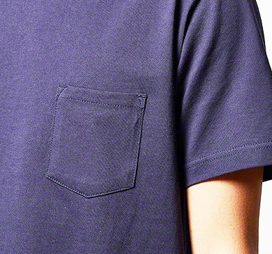 7.1オンス　超厚手ザラ感のあるオープンエンド（空紡）糸生地スーパーヘビー生地ポケット付きTシャツ4253