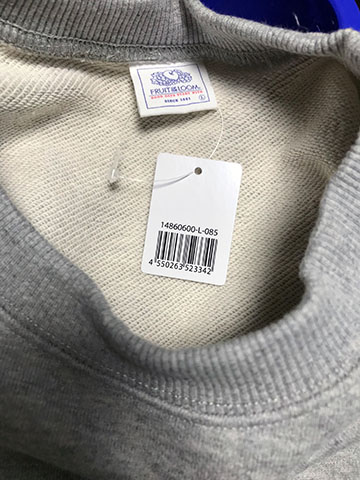 FRUIT OF THE LOOM　トレーナー