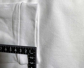 サイズ採寸表Tシャツ日本製長袖ソデ先リブ丸首クルーネック